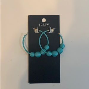 J Crew teal statement earrings